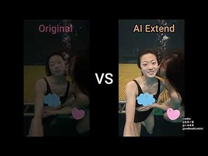 Two Girls Underwater - Original VS AI Extended Video