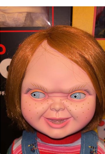 Trick or treat studios Ultimate Chucky doll out of the box close up #chucky #horror #horrortok #collection #spooky