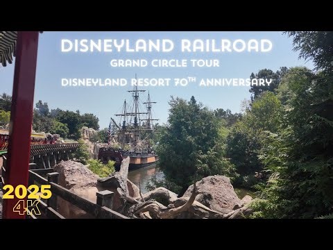 4K Disneyland Railroad - Full Ride POV - Grand Circle Tour Around Disneyland Park - August 12, 2025