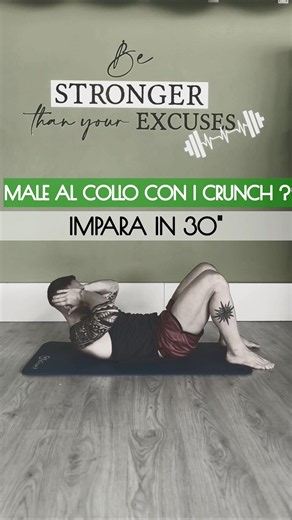 ❌ Il crunch ti fa venire mal di collo? 🔥 Non stai allenando gli addominali... ma i muscoli del collo