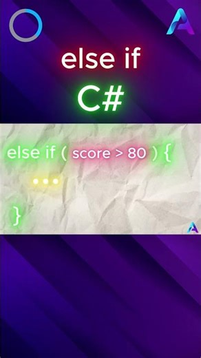Learn else if in C# (Just 25 Seconds)