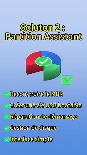 Vous avez un PC qui ne démarre plus ? Essayez de réparer le MBR pour résoudre le problème. Solution 1 : utiliser l’invite de commande Windows. Démarrez dans les options de récupération, ouvrez l’invite de commande, puis tapez les commandes : bootrec /fixmbr, bootrec /fixboot, bootrec /scanos, bootrec /rebuildbcd. Cela permet de corriger les erreurs de démarrage liées au MBR. Mais si les commandes vous semblent compliquées, il existe une solution plus simple. Solution 2 : utiliser Partition Assis