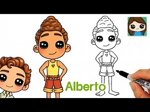 How to Draw Alberto 🐠Luca Disney Pixar