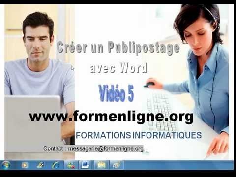 Modifier la base de données d'un publipostage Word 2010 vidéo5 cas12