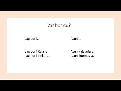 Itsensä esittely ruotsiksi