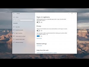 How To Enable/Disable Automatic Sign In After Windows Updates on Windows 10 [Guide]