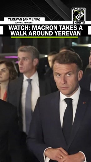 WATCH: French President Macron strolls around Yerevan as he arrives to attend EPC summit