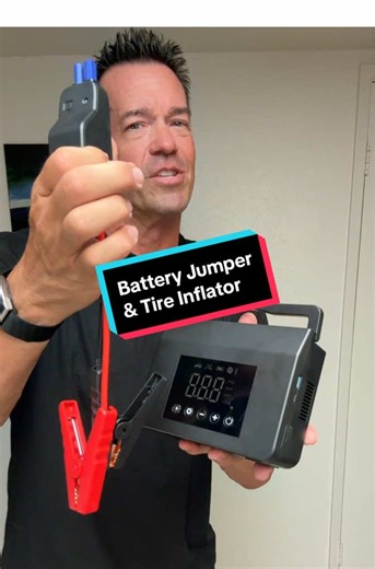 This portable car battery jumper, with tire inflator is a great option to have when traveling or just to have at home. Great to jumpstart your car if it won’t start… Or inflate tires on cars, trucks, motorcycles, bicycle tires, sports balls… All kinds of options. It also has a light that also has different flashing modes, which is very convenient to have. #t#tiktokshopblackfridayb#bfcmt#tireinflatort#tiktokmademebuyita#ad