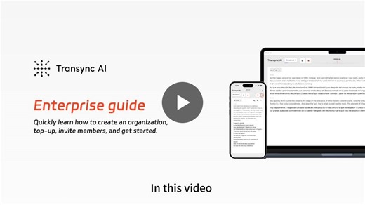 Transync AI has launched Enterprise — built for teams that need fast, accurate multilingual communication at scale. In this walkthrough, you’ll learn how to set up Transync AI Enterprise in minutes… | Transync AI