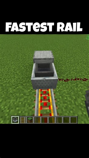 Minecraft Fastest Rail System Ever | Super Speed Redstone Build#minecraft