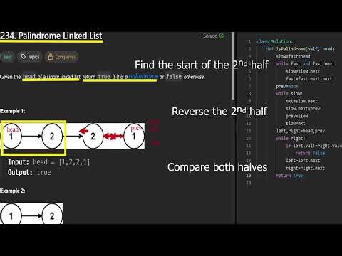 Leetcode 234. Linked List Palindrome