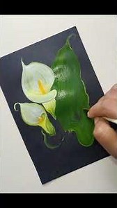 🌿 “Easy White Lily Painting ✨ Calm & Aesthetic Acrylic Art”