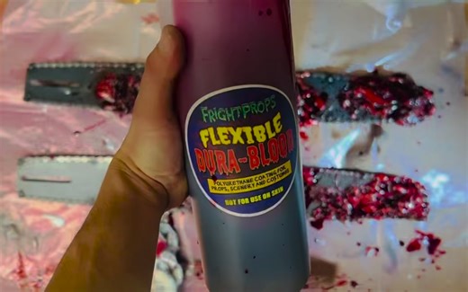 1.1K views · 29 reactions | It’s FrightSaw Blade Blooding Friday! No better way to end the week than applying some of our glossy Dlexible Dura-Blood to some gory FrightSaw blades! | FrightProps | Facebook
