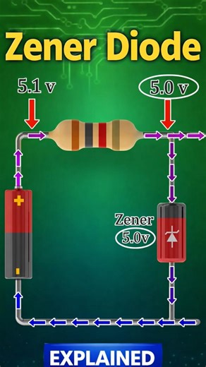 😊 Zener Diode – simple aur smart voltage control ⚡#ZenerDiode