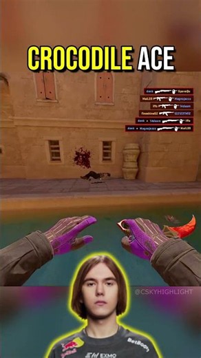 donk's "CROCODILE ACE" + clutch 1v2 on Anubis! 🐊 #donk #cs2 #faceit #csgo