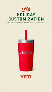 6K views | Engrave their gift with custom artwork, text, or a monogram, for free. | YETI | Facebook