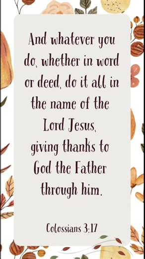 Colossians 3:17 ✨