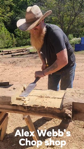 18K views · 849 reactions | How to use a log skin to make a nonstructural repair to a superficial spot on a log. Add screws once you like how it looks. #alexwebbschopshop #husbandandwifeteam #repair #reels #cabin #barnwood #restoration #woodworking #custom | Alex Webb’s CHOP SHOP | Facebook