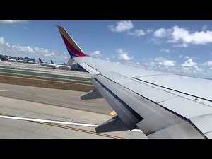 Southwest 737-800 Pushback, Taxi, and Takeoff from Los Angeles (LAX)
