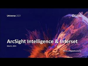 ArcSight Intelligence Demo (MFU 2021)