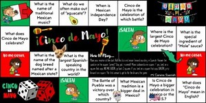 Spanish Board Game - ¡CINCO de MAYO!  (Play over Zoom!)