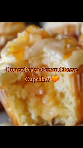 Delicious Honey Peach Cream Cheese Cupcakes Recipe