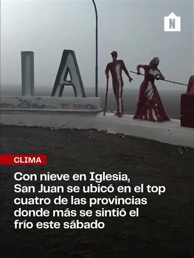 Nevó en Iglesia y San Juan vivió una jornada de intenso frío