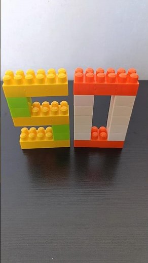 Satisfying DIY Building Blocks Number Fifty 🔢 Lego Ice Cream | Tutorial #shorts