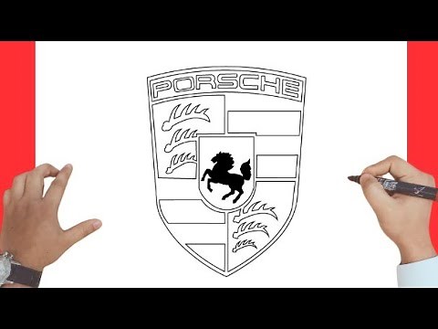 How To Draw Porsche car logo