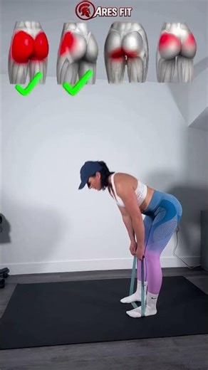 Resistance Band Squat 🍑 | Glute Focus