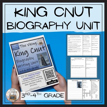 Viking King Cnut Biography Project & Writing Unit | 3rd Grade & 4th Grade