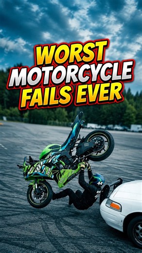 Never try this on a motorcycle 💀 #motorcycle #fail #scary