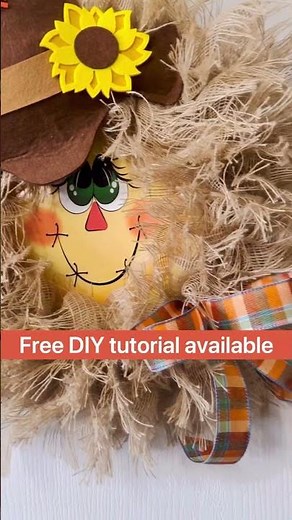 #autumn scarecrow #wreath! #diycrafts #homedecor