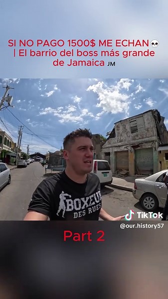 SI NO PAGO 1500$ ME ECHAN💀 El barrio del boss más grande de Jamaica 🇯🇲 (2)#gopro #peligro #italiano
