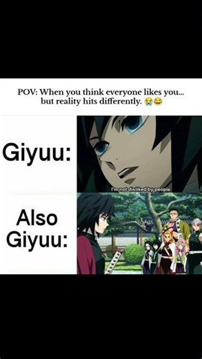 When Giyuu Says "Nobody Hates Me 😭 #giyu