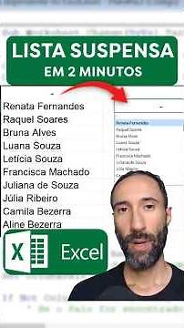 A MELHOR forma de fazer Lista Suspensa no Excel (Passo a Passo)