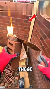 Why Workers Apply Fire to Concrete #amazing #facts | FactyVerse01