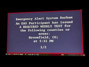Spectrum EAS Required Weekly Test - Jan. 6, 2026 5:33 PM EST