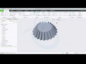 Design And Assemble Straight Tooth Bevel Gear | Part 2 | CREO 6 | Involute Equations