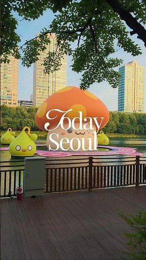 잠실 석촌호수에 뜬 메이플스토리 주황버섯🎈