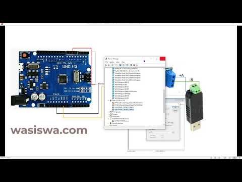 Komunikasi Modbus Master Arduino dengan Modbus Slave menggunakan protokol modbus RTU RS485