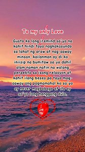 Hanggang dulo ang pagmamahal ko sa'yo ay hindi magbabago🥰 #lovethoughts #lovequotes #thoughts #quotes #nature #ocean #sunset #fbreels | Denise Laurel