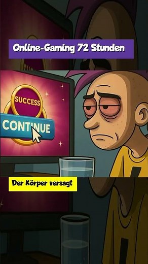 Online-Gaming 72 Stunden. Der Körper versagt