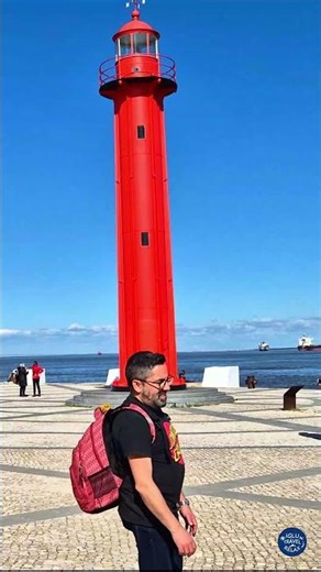Red Lighthouse 🇵🇹 Lisbon Portugal / View of Lisbon from Almada / Sights #lisbon #lighthouse