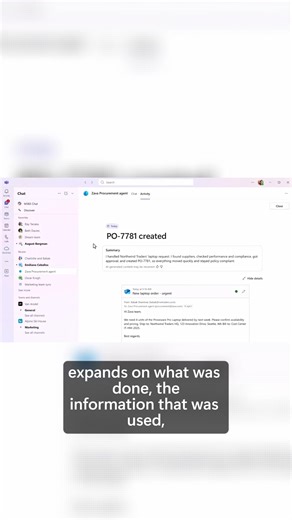 Full visibility into agent activity to see exactly how tasks are performed across your organization. Check out Microsoft Agent 365. https://youtu.be/yWwYLbMvc3s Bring AI agents directly into your daily workflows with Microsoft Agent 365. Agents have their own identity, email, OneDrive and Teams presence, and collaborate just like coworkers. Onboard agents, give them the policies and knowledge they need, and let them work in parallel with you to handle procurement, approvals, research, and update