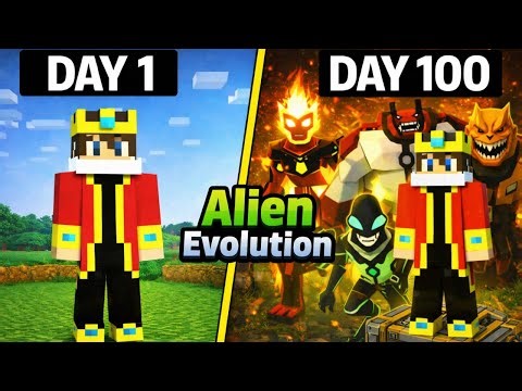 I Survived 100 Days of Alien Evolution in Minecraft