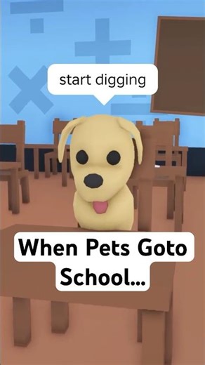When Pets Goto School...💀🤣 #adoptme #roblox