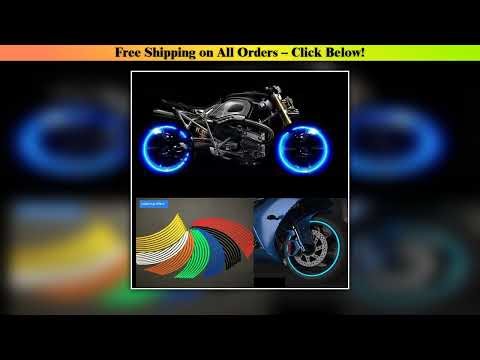 1set of 16pcs Wheel Sticker Reflective Rim Stripe Tape Bike Motorcycle Stickers For Honda For