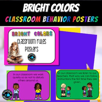 Behavior Posters: BRIGHT COLORS Classroom Management Tools