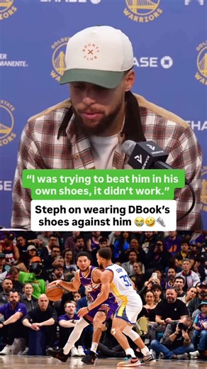 Bleacher Report on Instagram: "Steph was hoping to beat Devin Booker in his own shoes 😭 (Via @nbcsauthentic) #nba #basketball #nbabasketball"